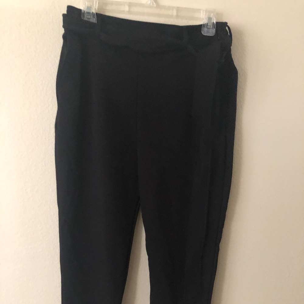 Belted womens dress pants